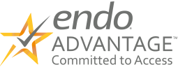 Endo Advantage logo, committed to access