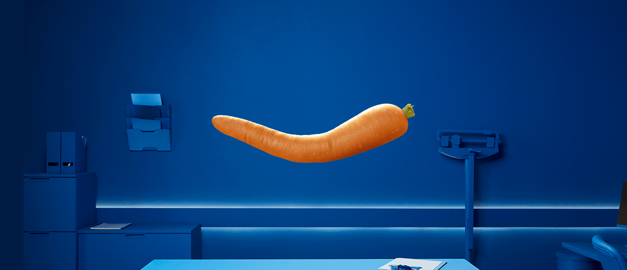 bent carrot in doctors office