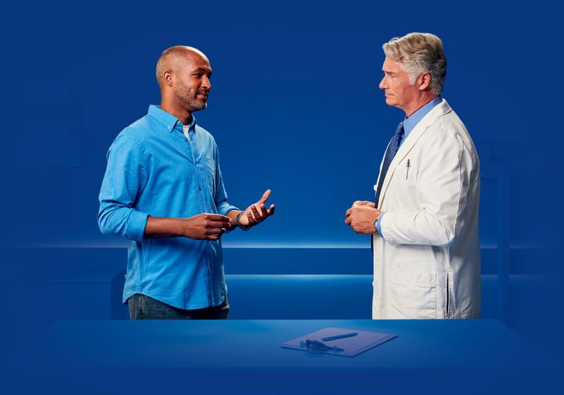 Actor portrayals of a doctor consulting with a Peyronie’s disease patient